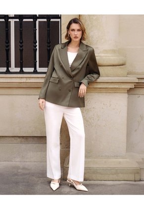 Pantalón De Bota Recta   Para Mujer Blanco Patprimo