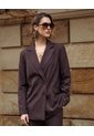 Chaqueta Tipo Blazer Cruzada Para Mujer  Para Mujer Café Patprimo de Patprimo