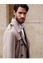 Chaqueta Trench Coat Unicolor  Para Hombre Café Patprimo de Patprimo
