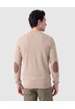 Saco Tejido De Cuello Redondo Para Hombre  Para Hombre Beige Patprimo de Patprimo