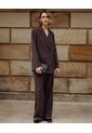 Chaqueta Tipo Blazer Cruzada Para Mujer  Para Mujer Café Patprimo de Patprimo