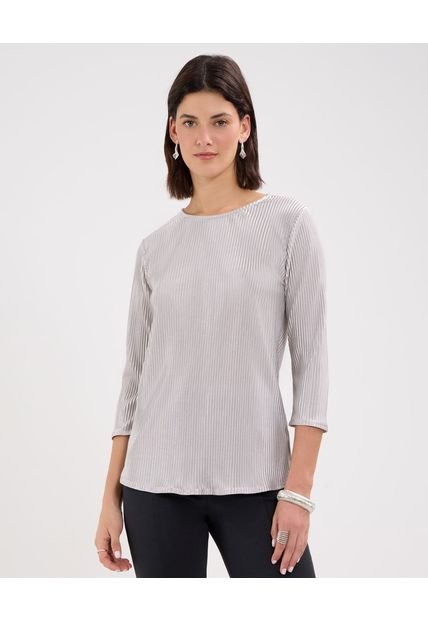 Blusa Para Mujer Manga 3/4 Color Gris  Marca Patprimo #30123378