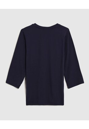 Camiseta Para Mujer Manga 3/4 Cuello Redondo Color Azul Marca Patprimo #30093743