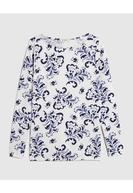 Camiseta Para Mujer Manga 3/4 Cuello Redondo Color Blanco Marca Patprimo #30093744