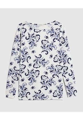 Camiseta Para Mujer Manga 3/4 Cuello Redondo Color Blanco Marca Patprimo #30093744