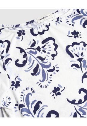 Camiseta Para Mujer Manga 3/4 Cuello Redondo Color Blanco Marca Patprimo #30093744