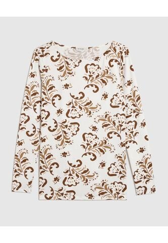 Camiseta Para Mujer Manga 3/4 Cuello Redondo Color Café Marca Patprimo #30093744 Patprimo