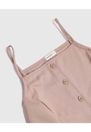 Camiseta Para Mujer Manga Sisa Cuello Redondo Color Beige Marca Patprimo #30093751