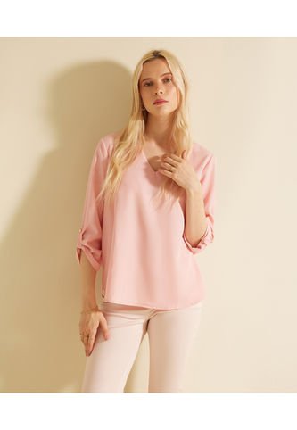 Blusa Para Mujer Manga 3/4 Color Rosa Marca Patprimo #30122896 Patprimo