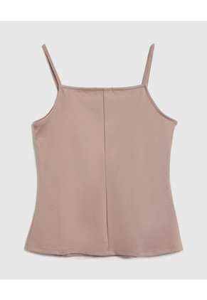 Camiseta Para Mujer Manga Sisa Cuello Redondo Color Beige Marca Patprimo #30093751