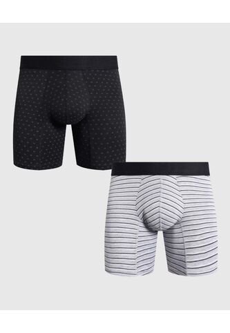 Boxer X2 Para Hombre Fleat Seamer Medio Color Negro Marca Patprimo #44000531 Patprimo