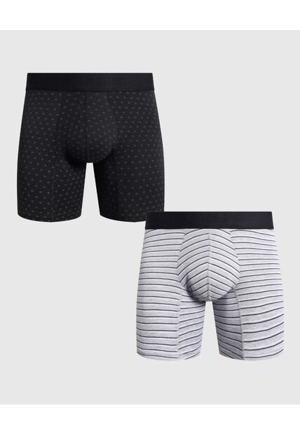 Boxer X2 Para Hombre Fleat Seamer Medio Color Negro Marca Patprimo #44000531
