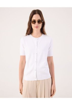 Camiseta Para Mujer Manga Corta Cuello Redondo Color Blanco Marca Patprimo #30093778