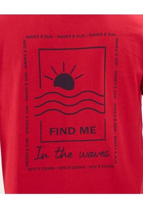 Camiseta Para Hombre Manga Corta Cuello Redondo Color Rojo Marca Patprimo #44090914