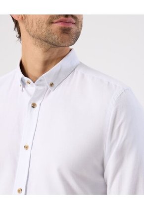 Camisa  Para Hombre Manga Larga Sin Bolsillo Cuello B Color Blanco Marca Patprimo #44017214