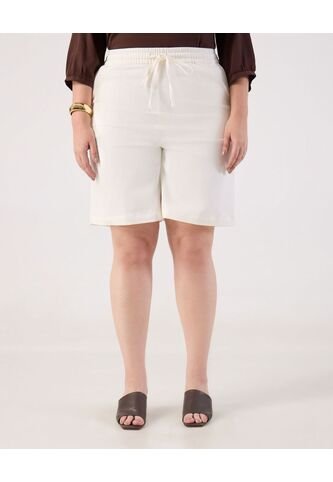 Bermuda  Para Mujer Regular Corto Color Blanco Marca Patprimo #14100136 Patprimo