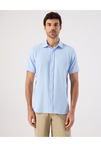 Camisa  Para Hombre Manga Corta Con Bolsillo Cuello B Color Azul Marca Patprimo #44017215 Patprimo