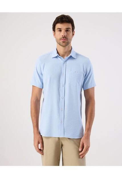 Camisa  Para Hombre Manga Corta Con Bolsillo Cuello B Color Azul Marca Patprimo #44017215