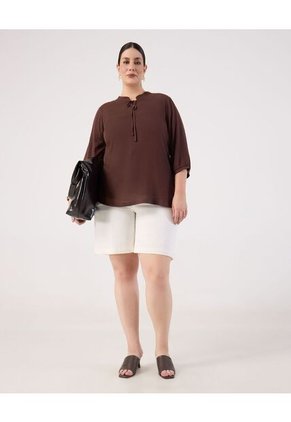 Bermuda  Para Mujer Regular Corto Color Blanco Marca Patprimo #14100136