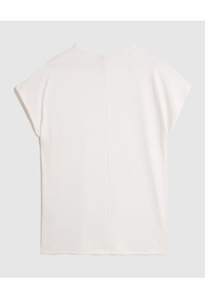 Camiseta  Para Mujer Manga Corta Cuello Redondo Color Blanco Marca Patprimo #14091455