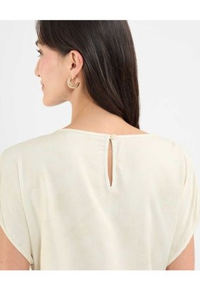 Blusa Estampada Con Anudado  Para Mujer Café Patprimo