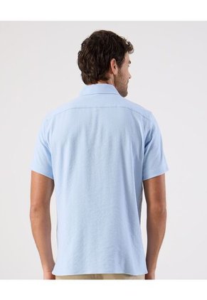 Camisa  Para Hombre Manga Corta Con Bolsillo Cuello B Color Azul Marca Patprimo #44017215