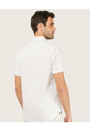 Camisa  Para Hombre Manga Corta Sin Bolsillo Color Blanco Marca Patprimo #44012610