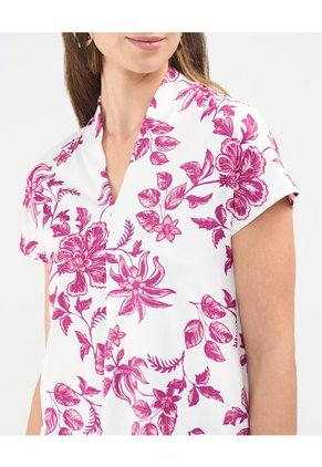 Camiseta Para Mujer Manga Corta Cuello V Color Rosa Marca Patprimo #30093660