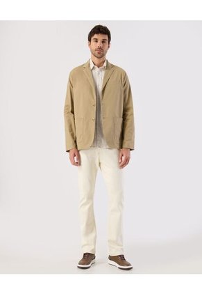 Camisa  Para Hombre Manga Larga Con Bolsillo Cuello C Color Crema Marca Patprimo #44017278