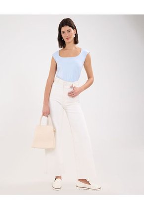 Camiseta Para Mujer Manga Corta Color Azul Claro Marca Patprimo #30093565