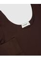 Camiseta Para Mujer Manga 3/4 Cuello Redondo Color Café Marca Patprimo #30093803 de Patprimo