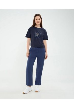 Camiseta Para Mujer Manga Corta Cuello Redondo Color Azul Marca Patprimo #30093736