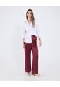 Pantalón En Satin  Para Mujer Vino Patprimo de Patprimo