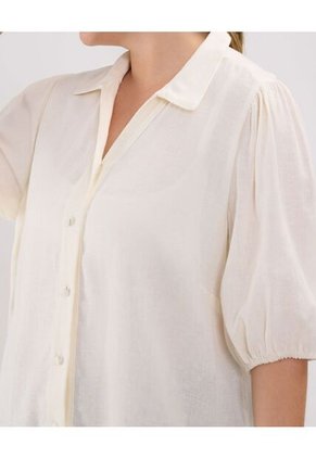 Camisa Para Mujer Manga Corta Color Beige Marca Patprimo #14010190