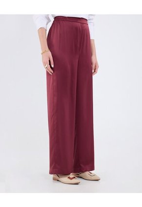 Pantalón En Satin  Para Mujer Vino Patprimo