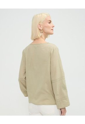 Blusa Manga Sisa  Para Mujer Verde Patprimo