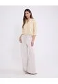 Blusa Manga Larga Unicolor   Para Mujer Amarillo Patprimo de Patprimo