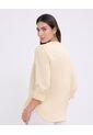 Blusa Manga Larga Unicolor   Para Mujer Amarillo Patprimo de Patprimo