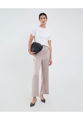 Pantalón Casual Tiro Alto  Para Mujer Café Patprimo Patprimo