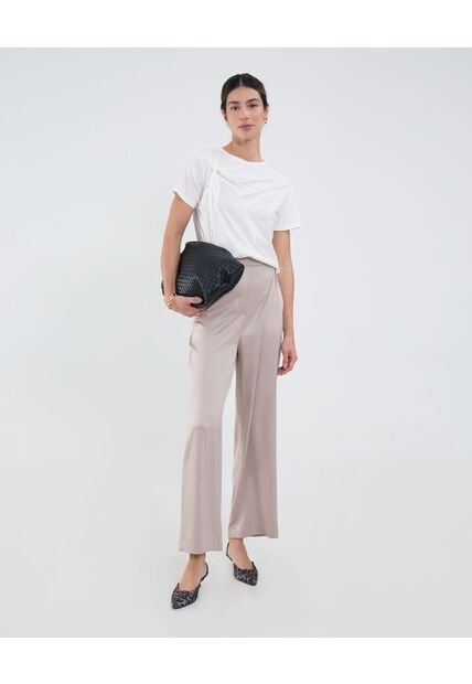 Pantalón Casual Tiro Alto  Para Mujer Café Patprimo