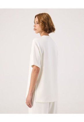 Camiseta Para Mujer Manga Corta Cuello Redondo Color Blanco Marca Patprimo #30093828