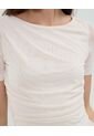 Camiseta Manga Corta   Para Mujer Crema Patprimo de Patprimo