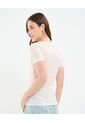 Camiseta Manga Corta   Para Mujer Crema Patprimo de Patprimo