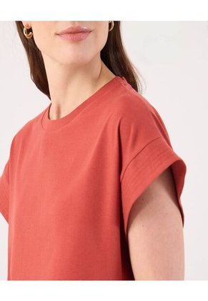 Camiseta Para Mujer Manga Corta Cuello Redondo Color Naranja Marca Patprimo #30093869