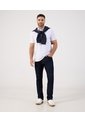 Polo Con Bolsillo   Para Hombre Blanco Patprimo de Patprimo