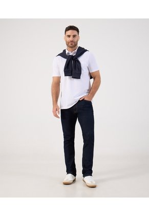Polo Con Bolsillo   Para Hombre Blanco Patprimo