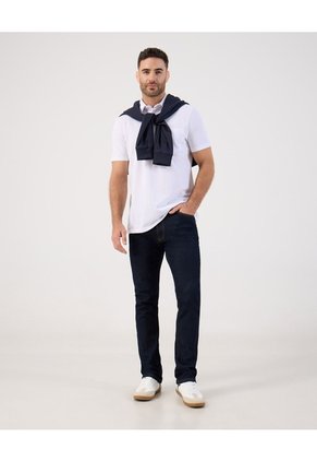 Polo Con Bolsillo   Para Hombre Blanco Patprimo