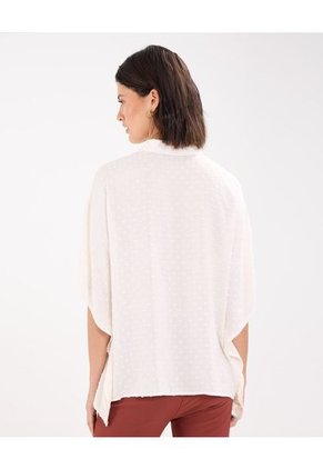 Camisa Con Lunares En Tela  Para Mujer Beige Patprimo