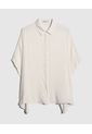 Camisa Con Lunares En Tela  Para Mujer Beige Patprimo de Patprimo