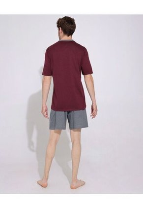 Pijama  Para Hombre M/C P/C Color Vino Marca Patprimo #44040160